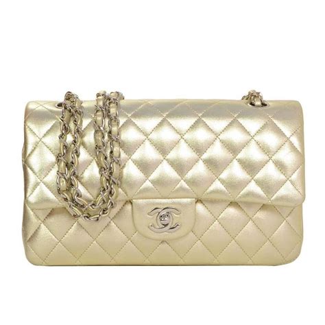 Chanel flap bag gold